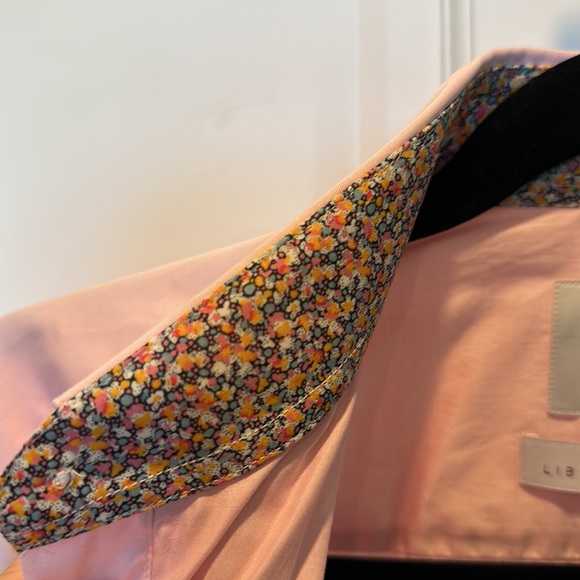 Symth and Gibson Tailored Fit Dress Shirt 15/38 Liberty London Fabric Contrast - Picture 3 of 6